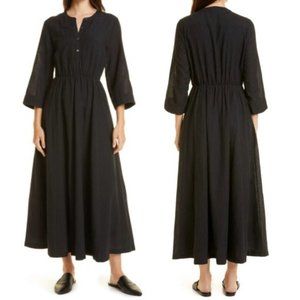 Jenni Kayne Seersucker Shirtdress Shirt Dress Black Women's Medium $325